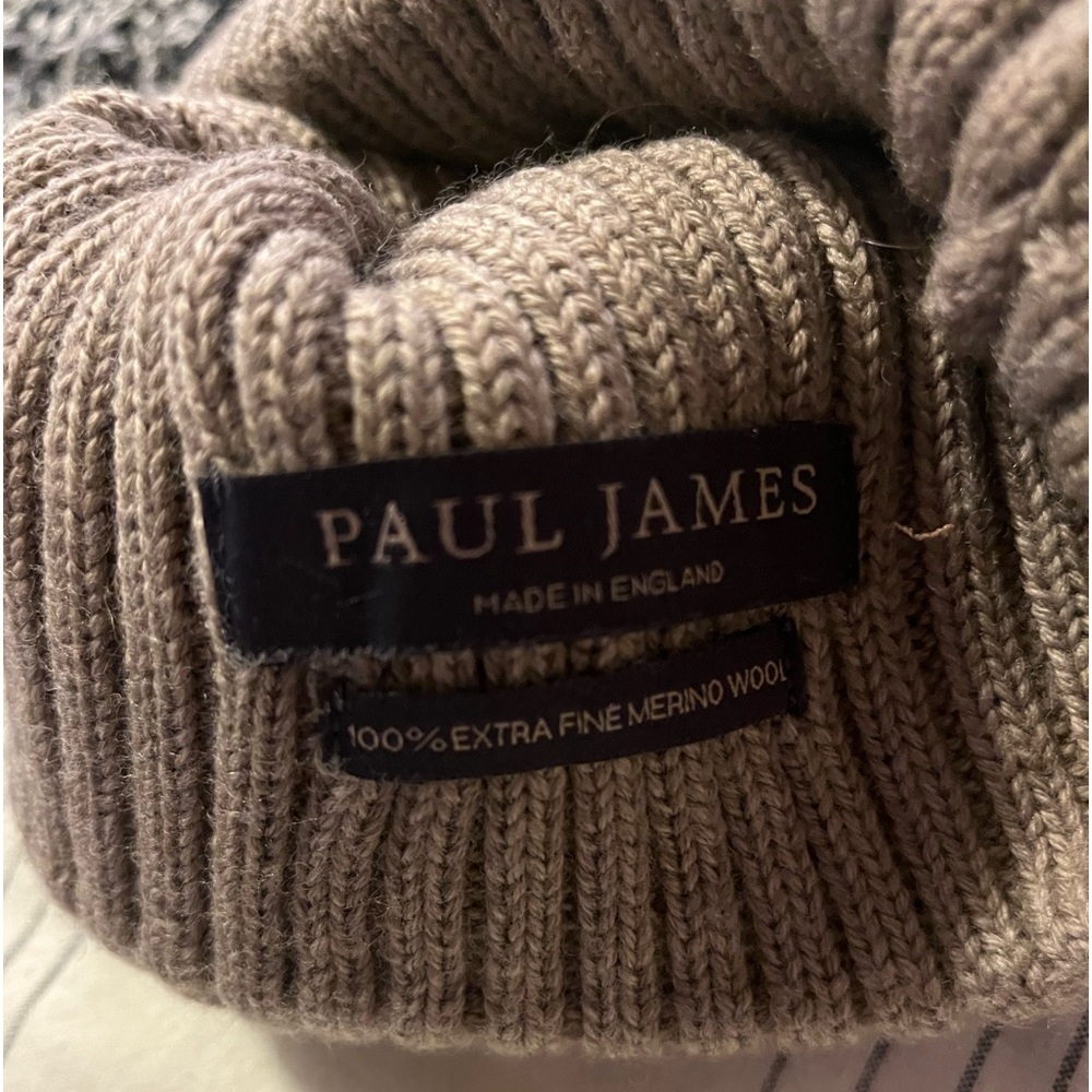 Taupe super fine Marino beanie.